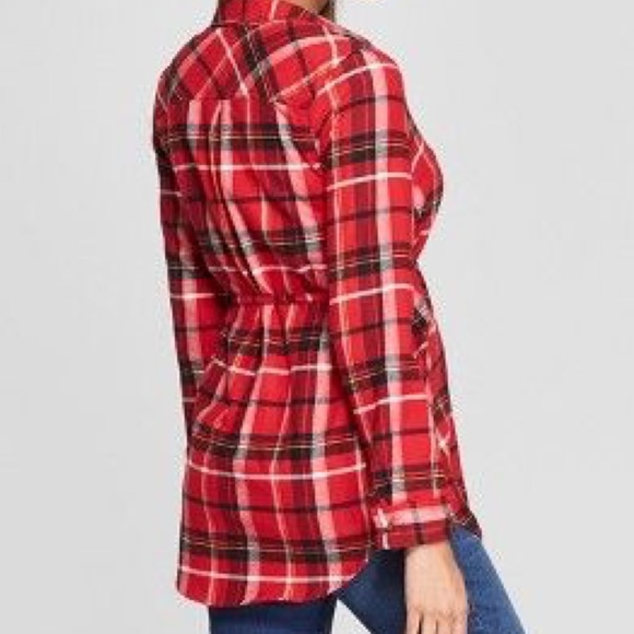 NWT | Isabel Maternity | plaid top | black  & red - Picture 2 of 8